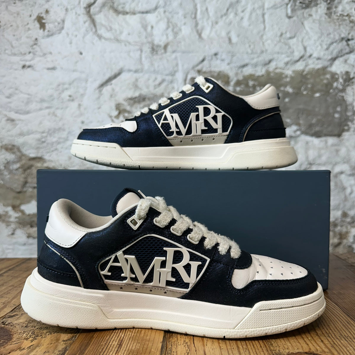 Amiri Classic Logo Wet Shimmer Sneaker Sz 6.5 (39)