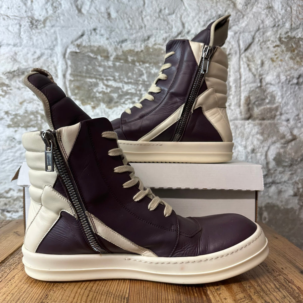 Rick Owens Geobasket Grape Milk Sneaker Sz 10 (43)
