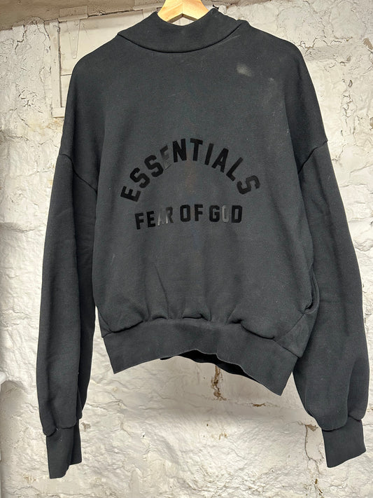 Fear of God Essentials Black Arc Logo Hoodie Sz S