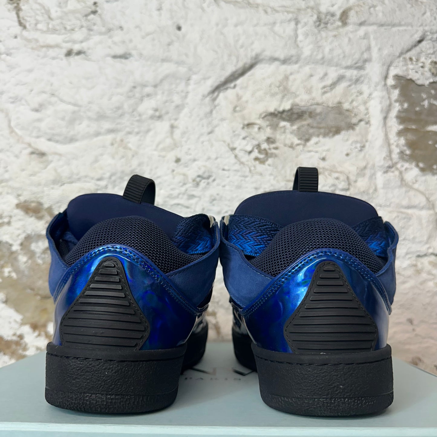 Lanvin Curb Blue Patent Sneaker