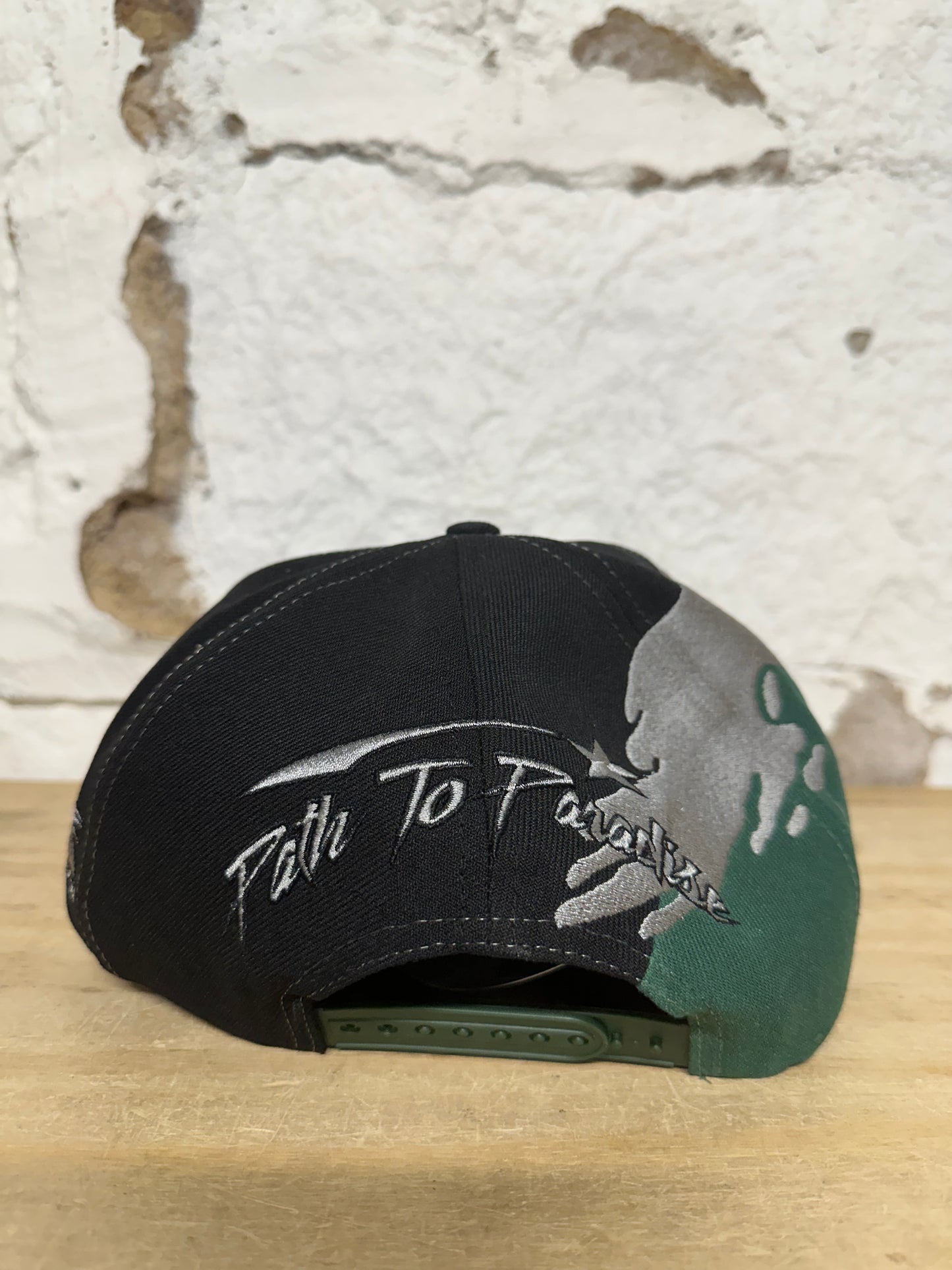 Hellstar Paintbrush Green Silver Black Snapback Hat DS