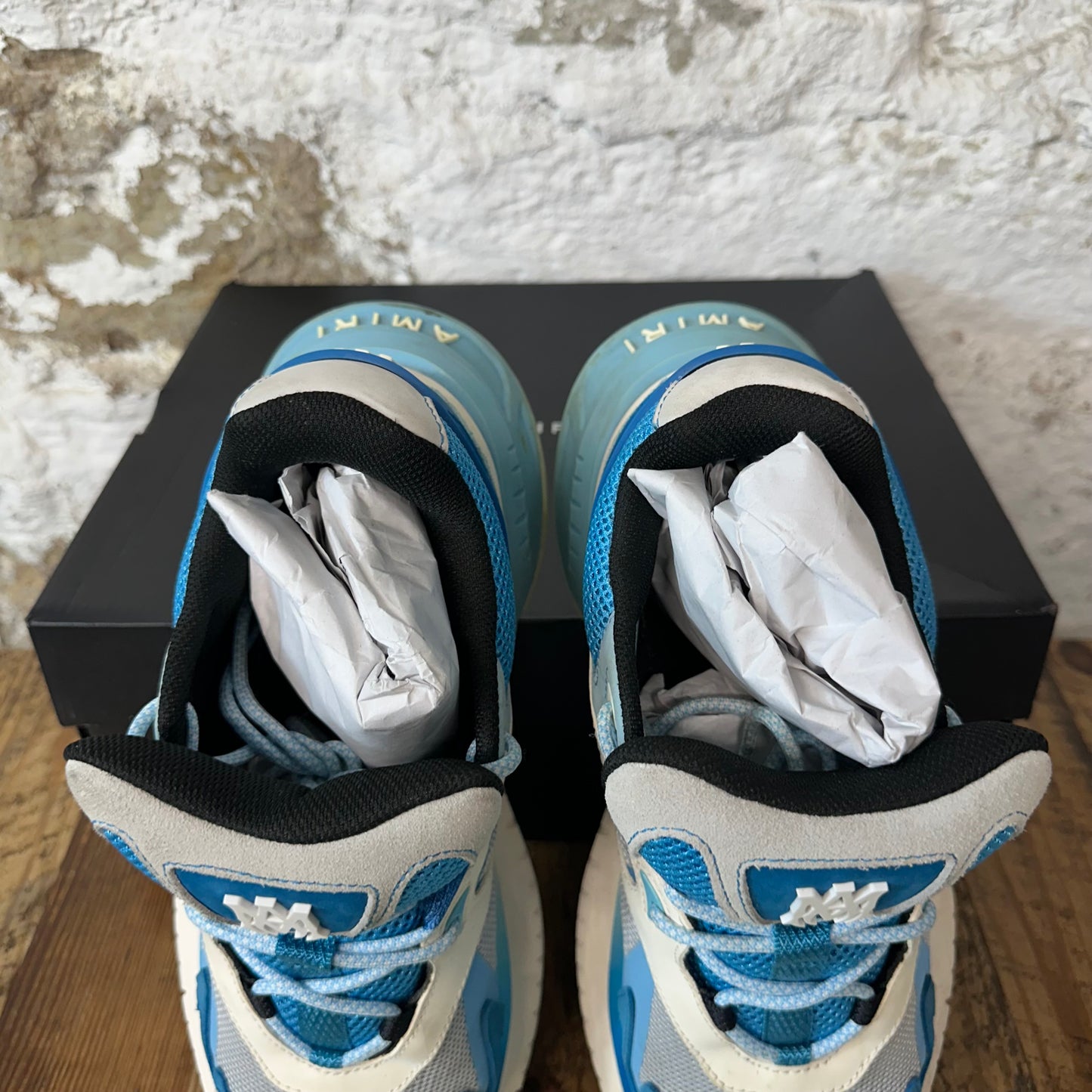 Amiri MA Runner Teal Blue White Sneaker Sz 11 (44)