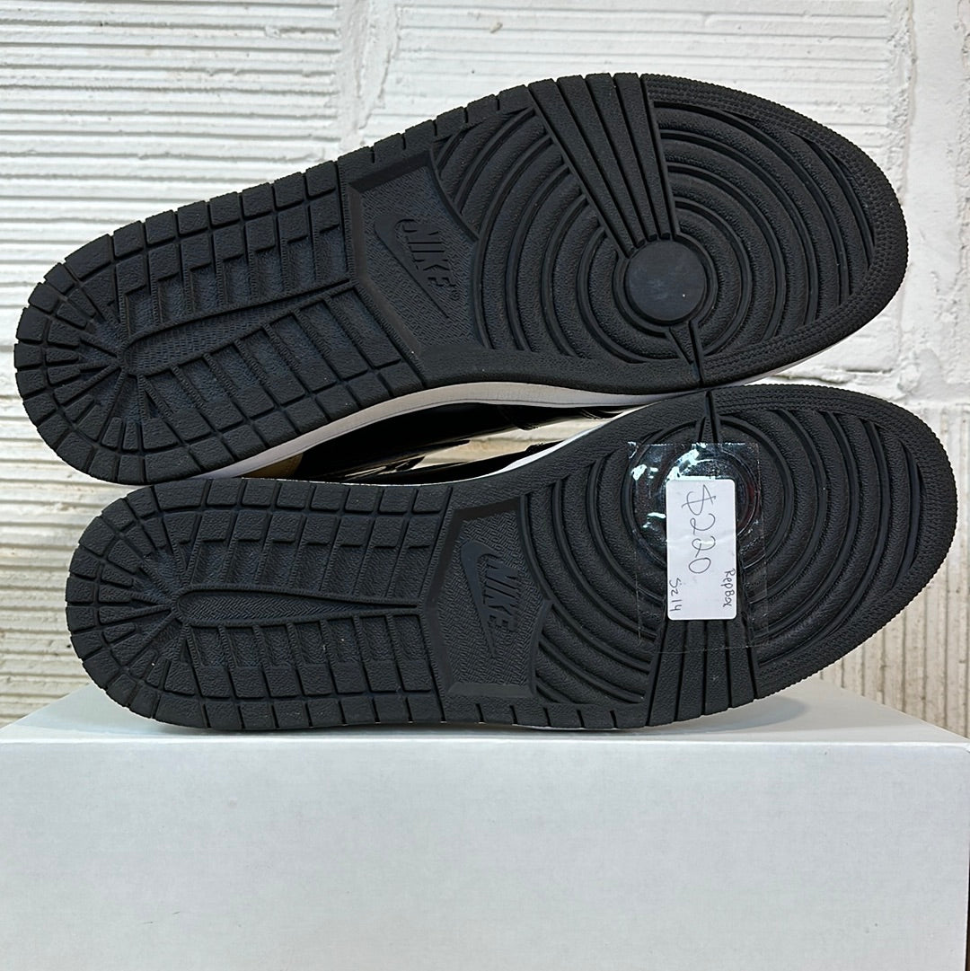 Air Jordan 1 High Black Metallic Gold Sz 14