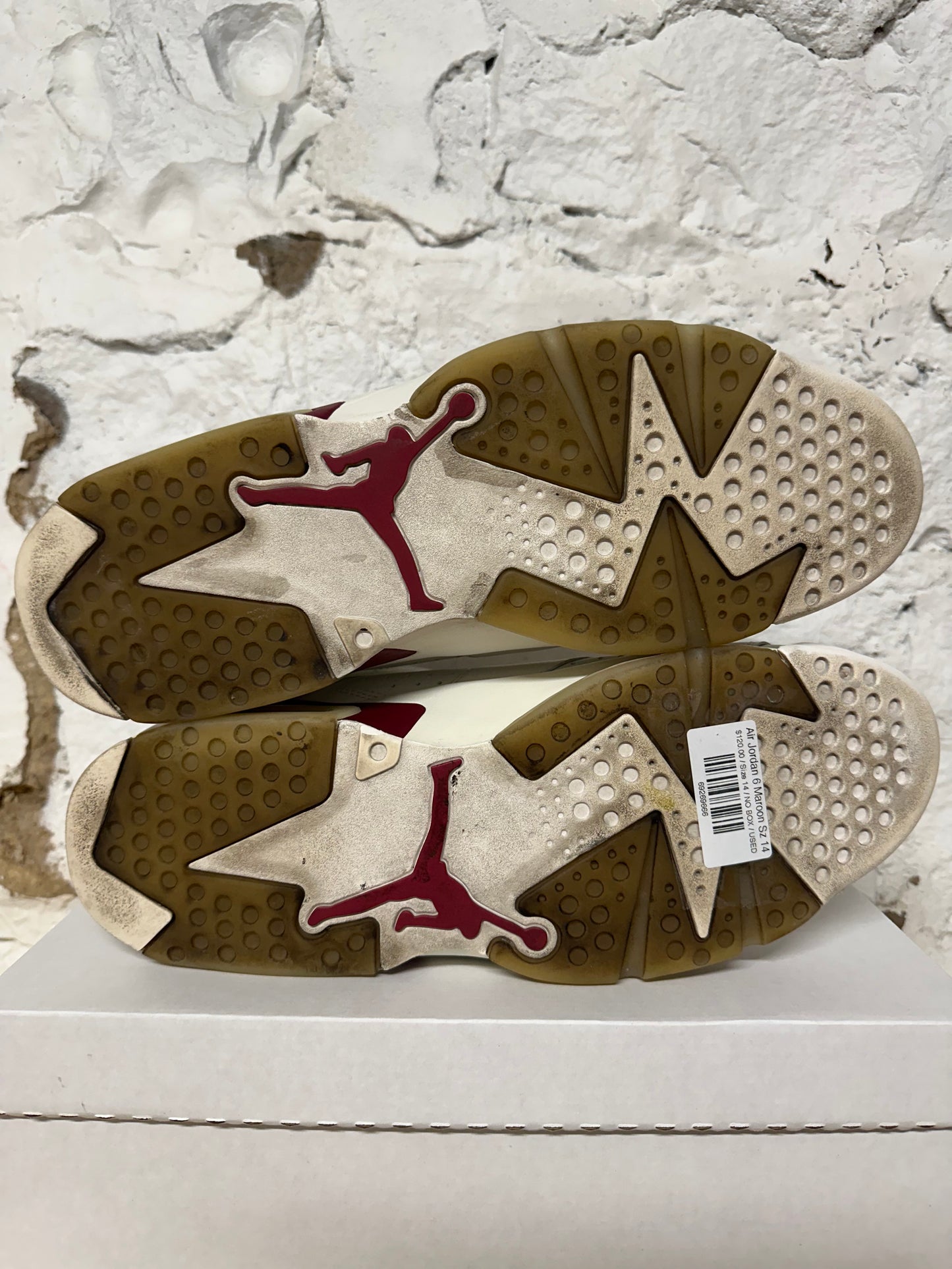 Air Jordan 6 Maroon Sz 14