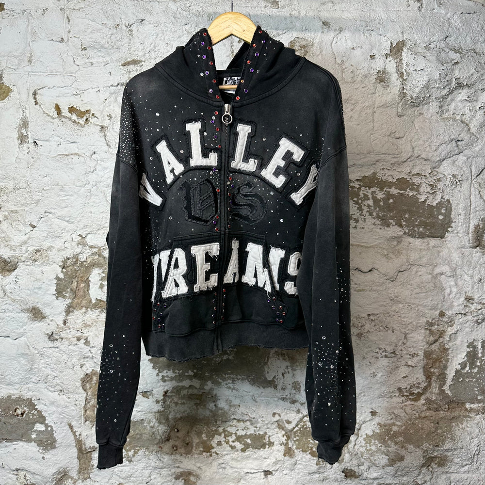 Vale Classico Zip Up Hoodie Black Sz M