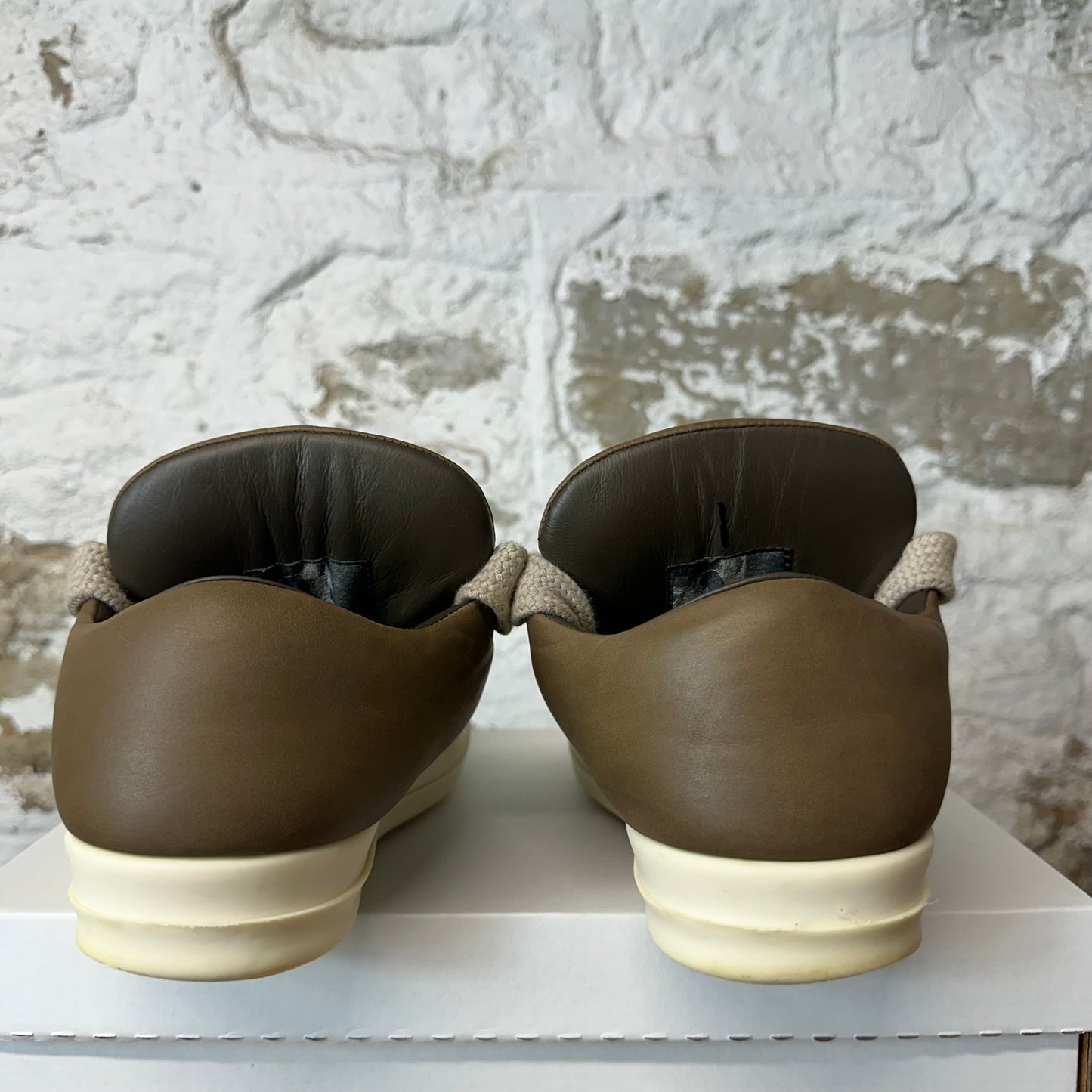 Rick Owens Jumbo Lace Puffer Bean Milk Sneaker Sz 8 (41)