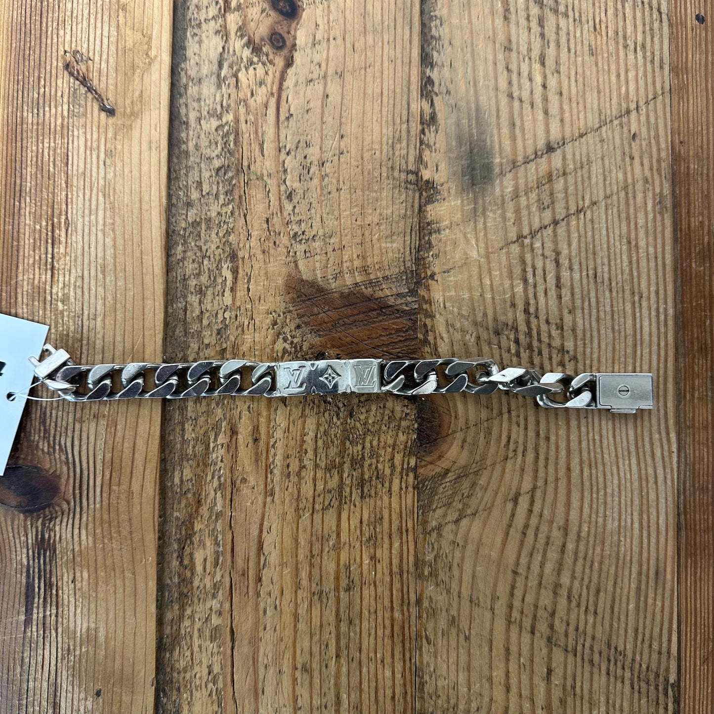 Louis Vuitton Silver Monogram Chain Bracelet