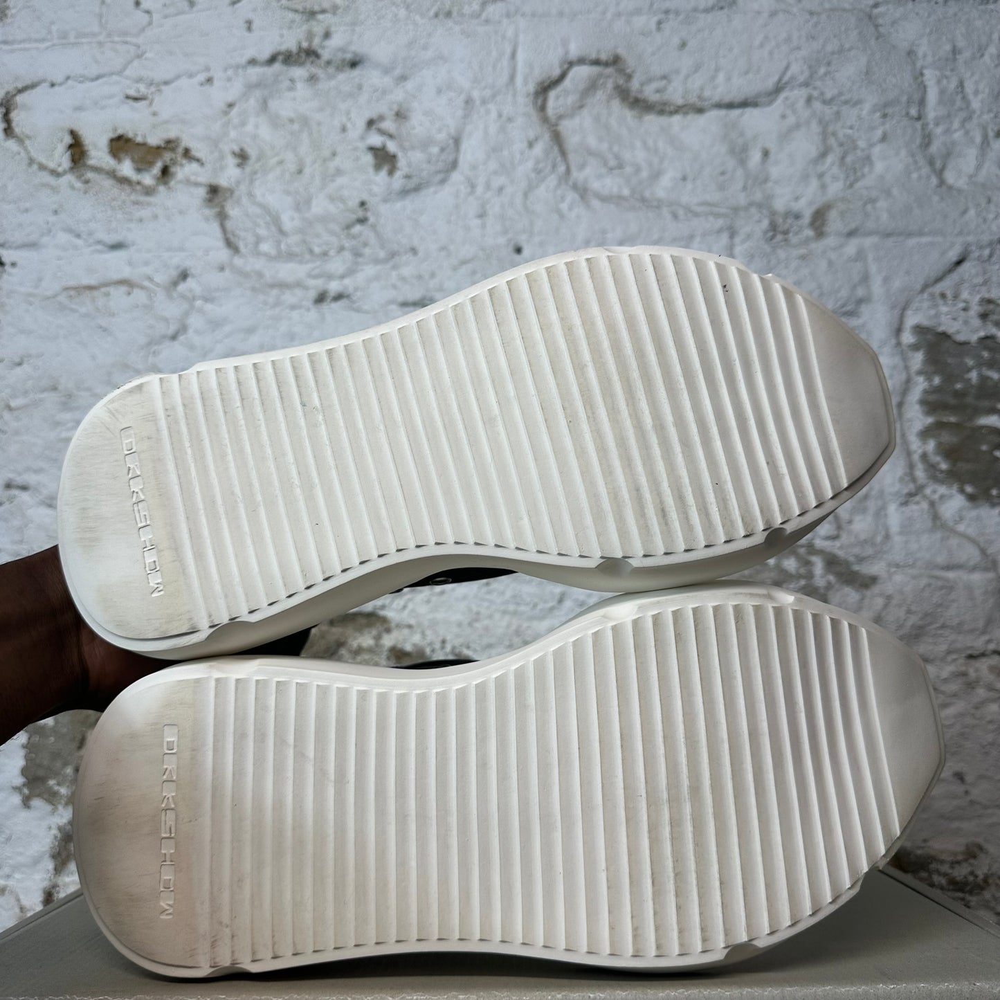 Rick Owens Abstract Black Milk Sneaker Sz 8.5 (41.5)