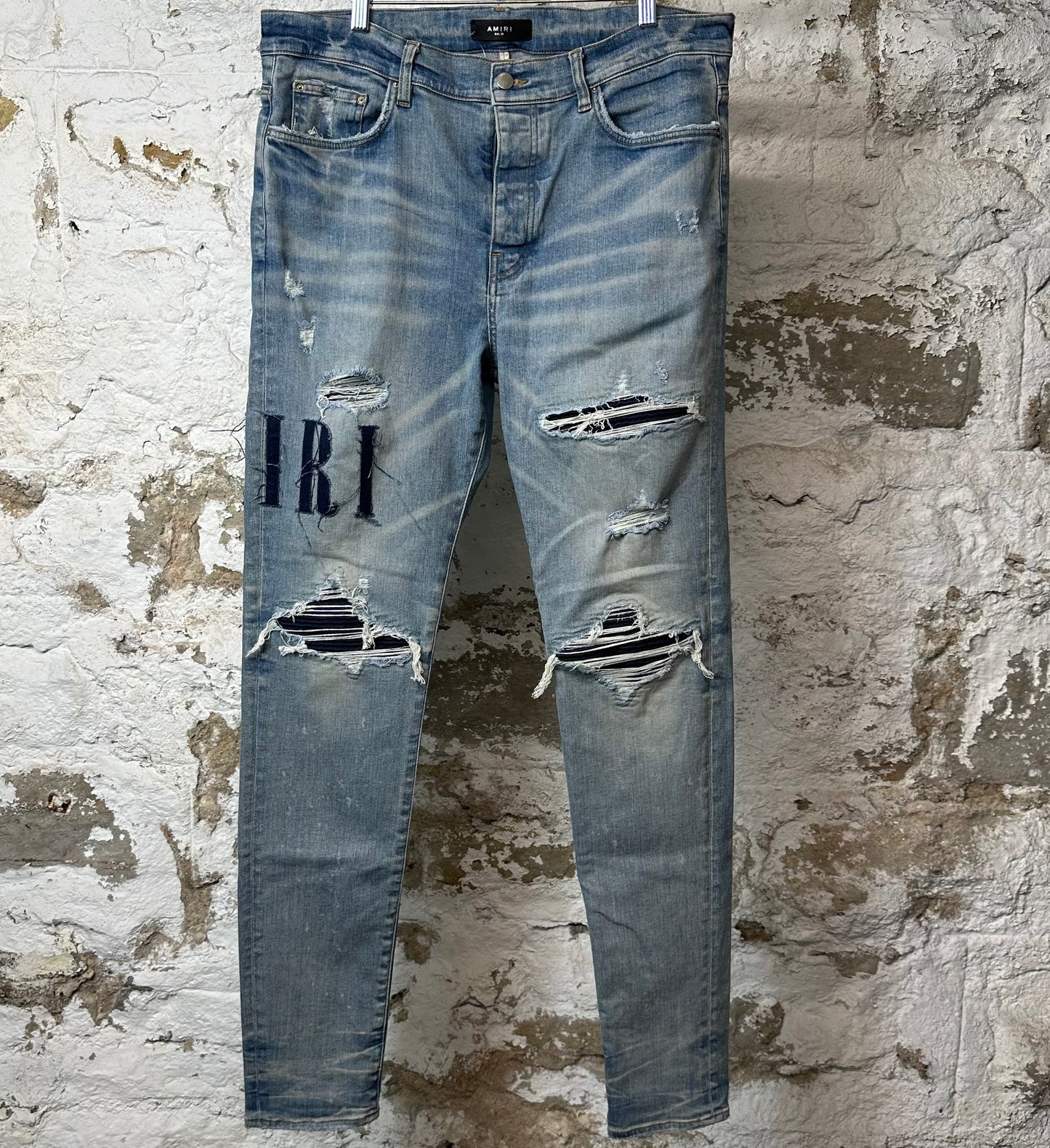 Amiri MX1 Denim Spell Blue Denim Jeans Sz 38