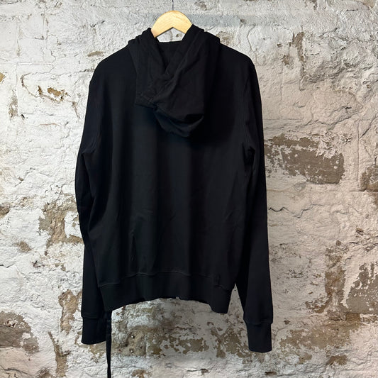 Rick Owens DRKSDHW Zip Up Hoodie Black Sz XXL
