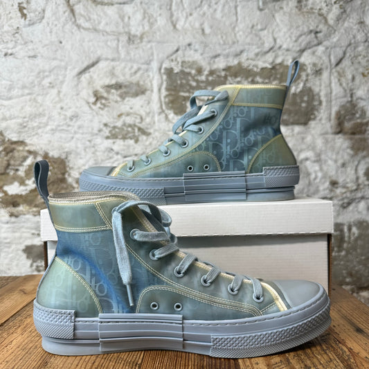 Dior B23 High Blue Oblique Blue Sneaker Sz 9 (42)