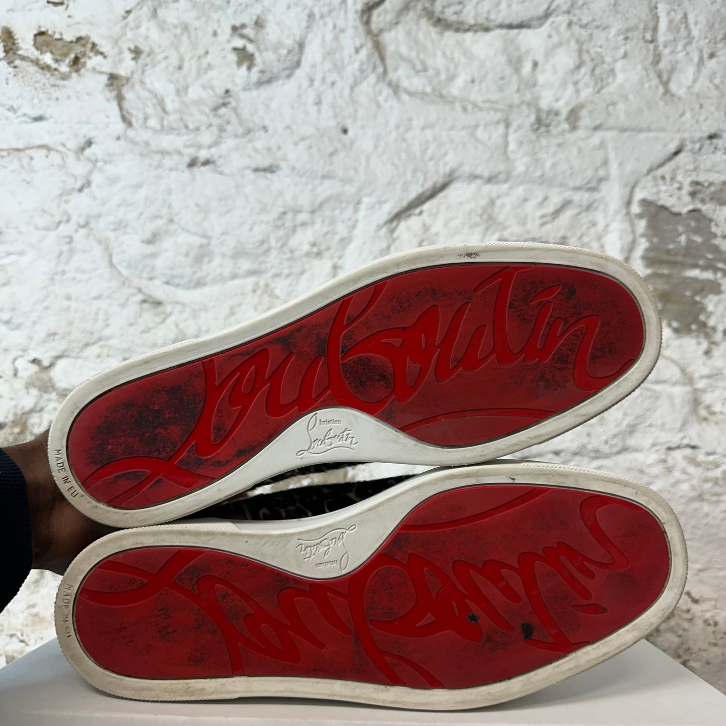 Christian Louboutin High Brown Pony Hair Sneaker Sz 9 (42)