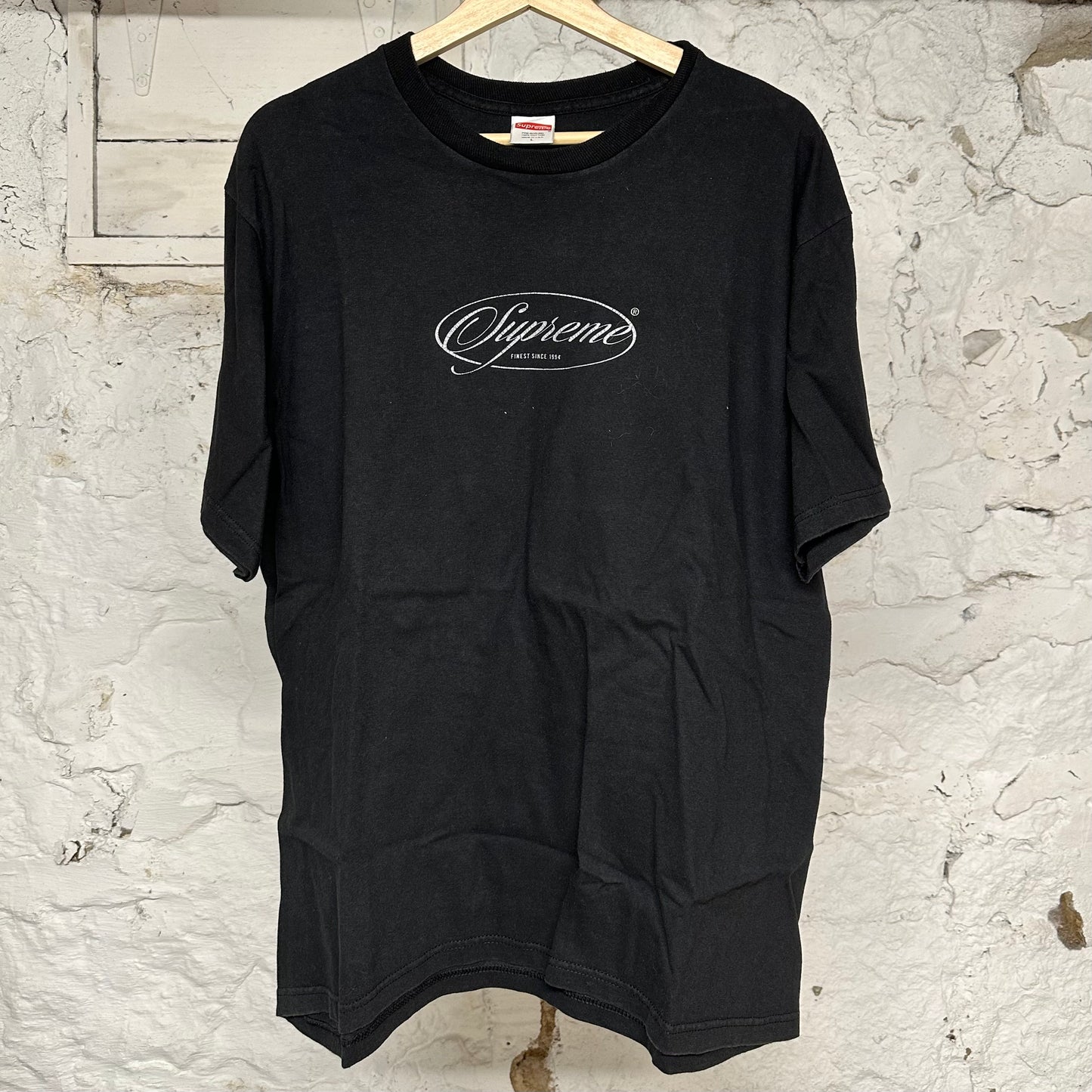 Supreme Chest Logo Black T-Shirt Sz L