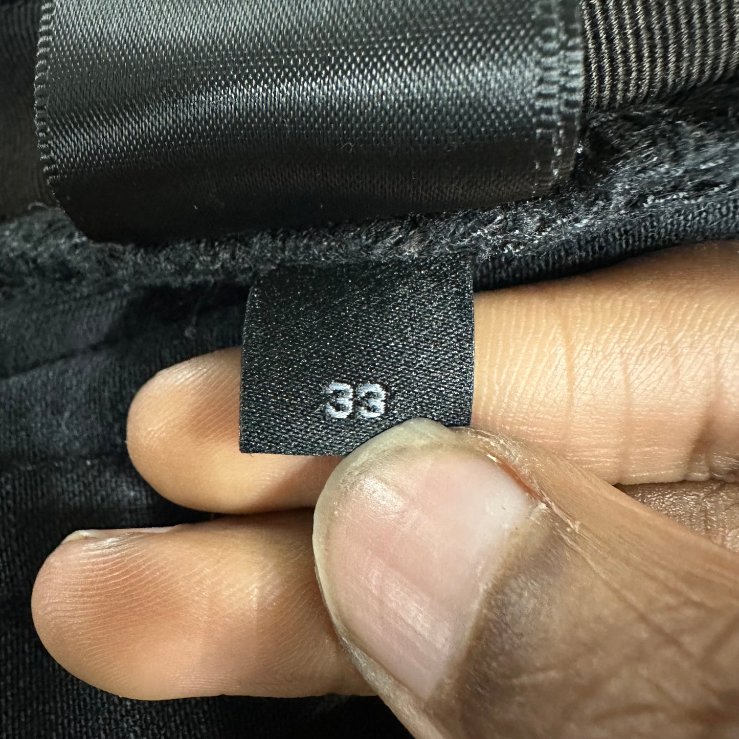 Amiri MX1 Beige Leather Black Denim Jeans Sz 33