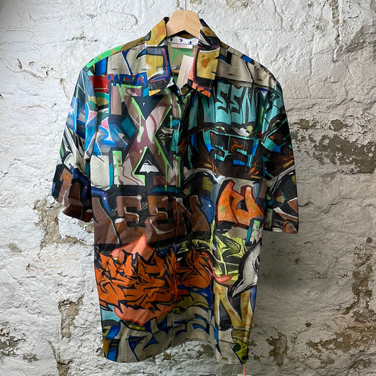 Off-White Grafitti Button Up Shirt Sz M DS