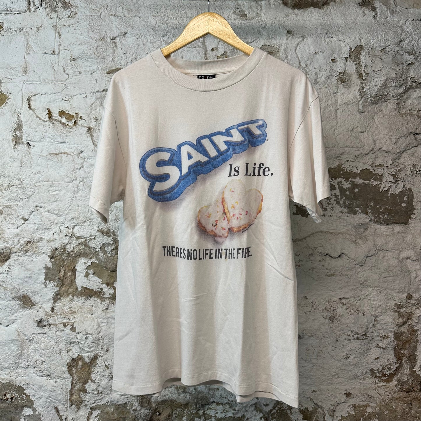 Saint Michael Life T-shirt White Sz S