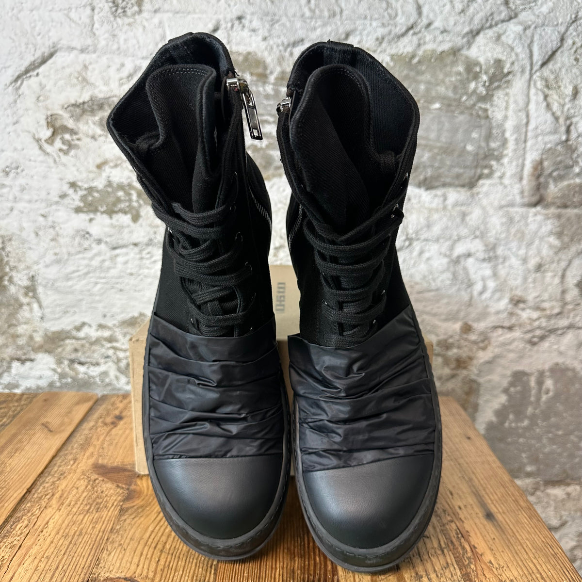 RIck Owens High Black Hustler Sneaker Sz 12 (45)