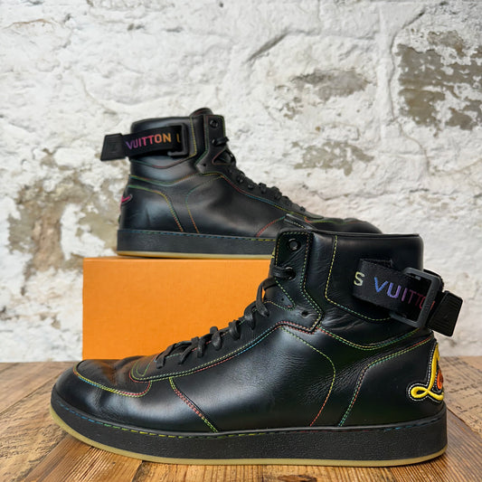 Louis Vuitton High Black Rainbow Rivoli Sneaker Sz 12.5 (11LV)
