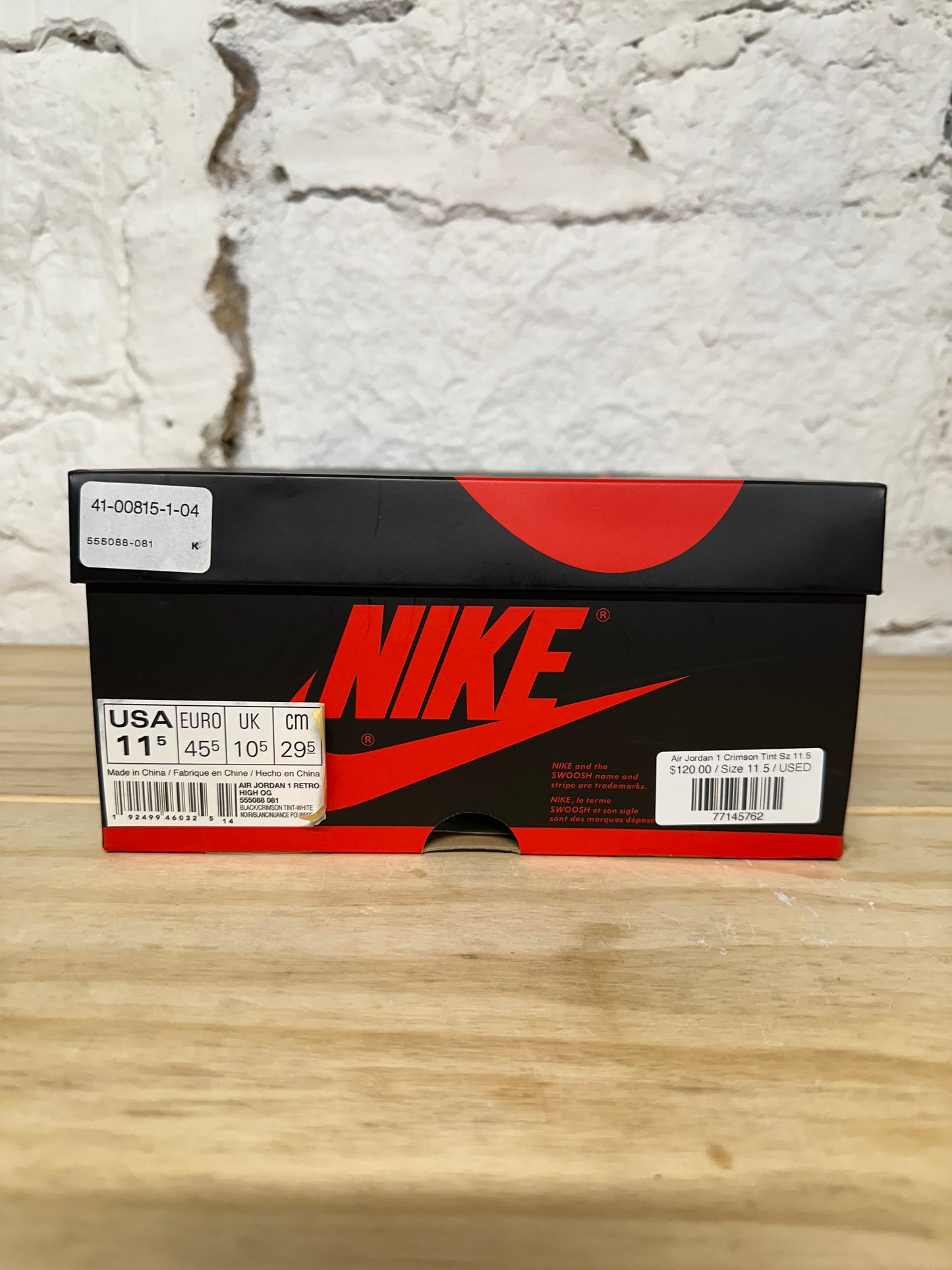 Air Jordan 1 High Crimson Tint Sz 11.5