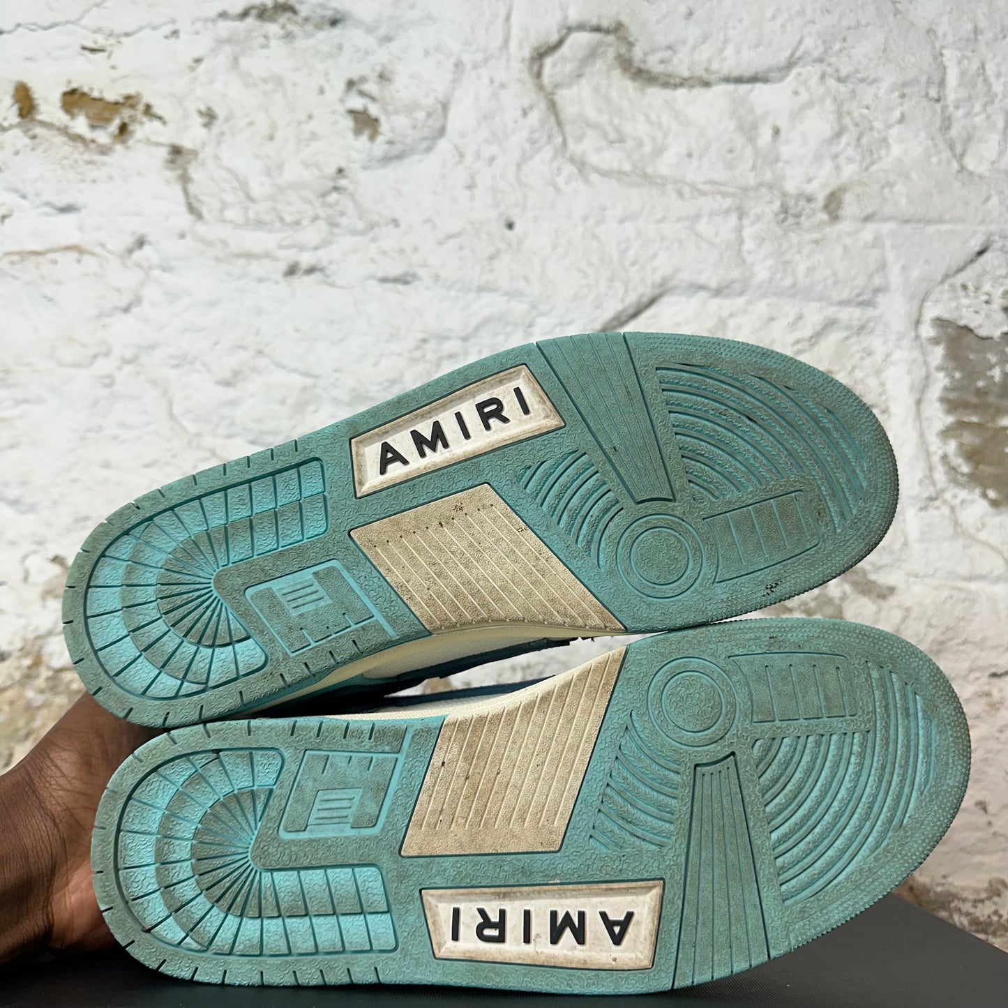 Amiri Navy Skeleton Teal Blue White Sneaker Sz 10 (43)