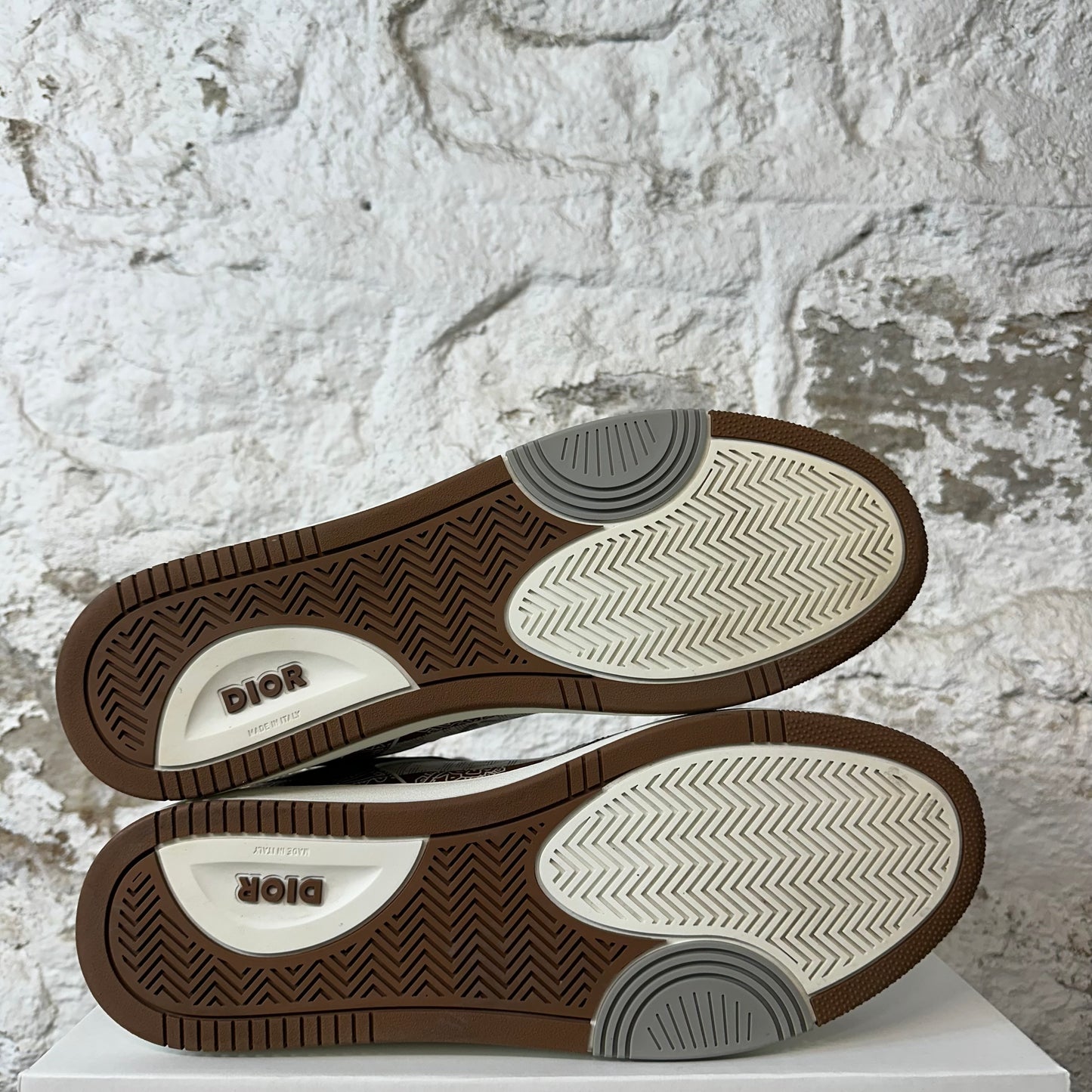 Dior B27 Low Brown Paisley White Sneaker Sz 15 (48) No Box