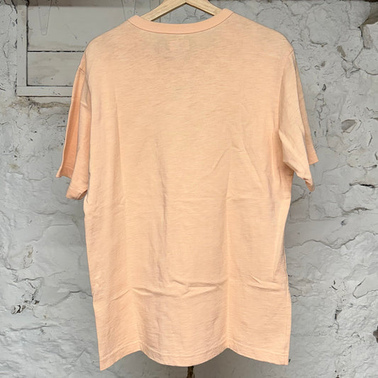 Supreme Chest Spellout Pink T-Shirt Sz M