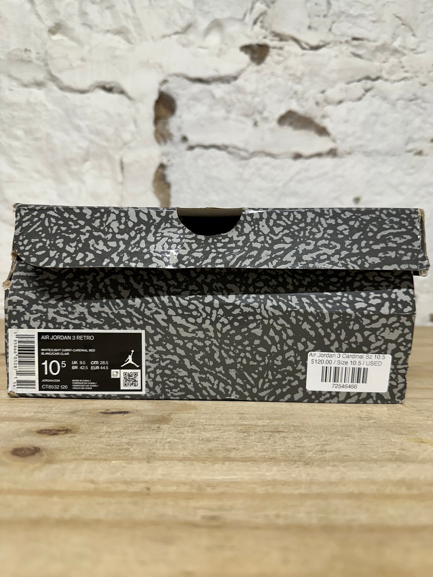 Air Jordan 3 Cardinal Sz 10.5