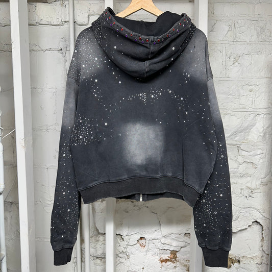 Vale Classico Black Zip Up Hoodie Sz S