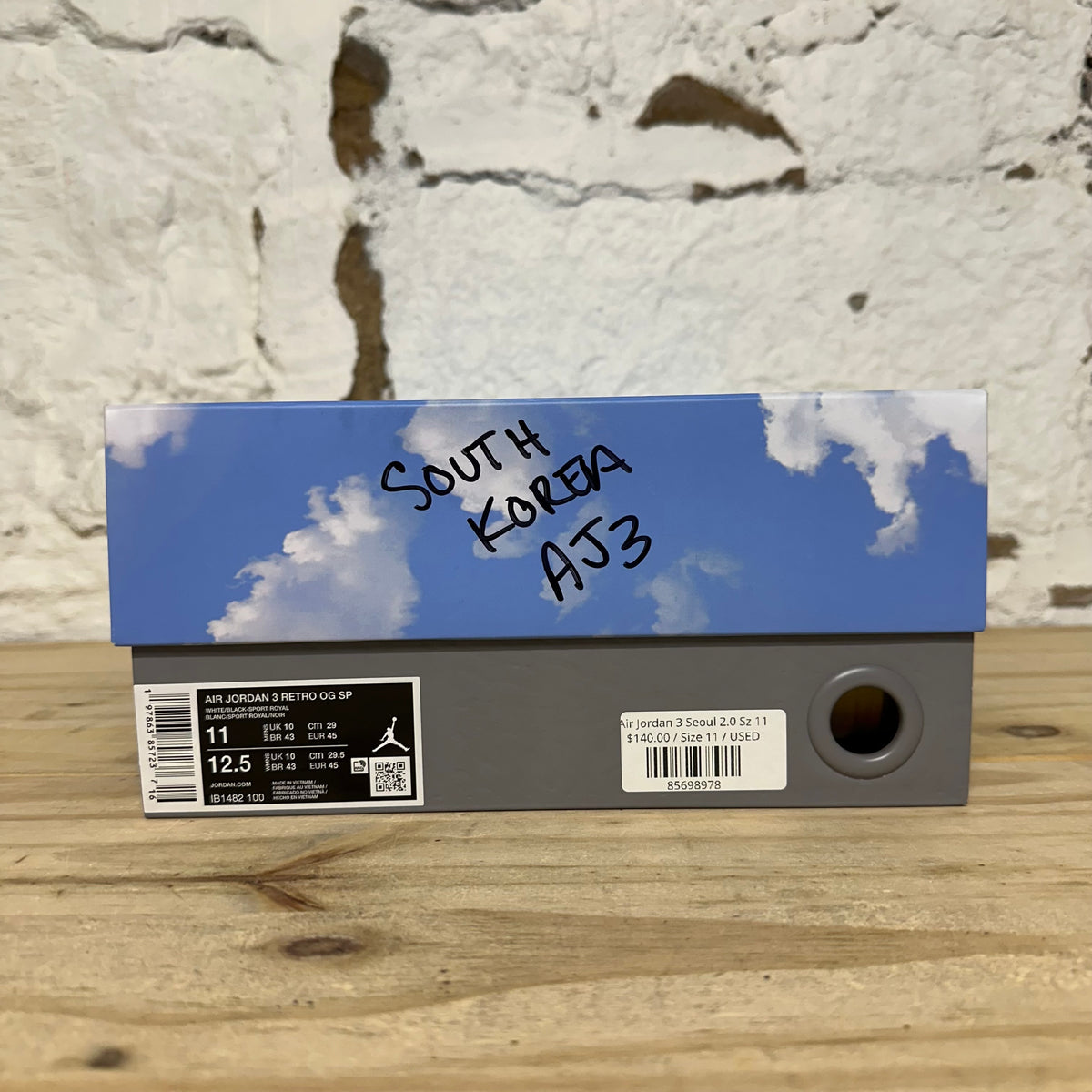 Air Jordan 3 Seoul 2.0 Sz 11