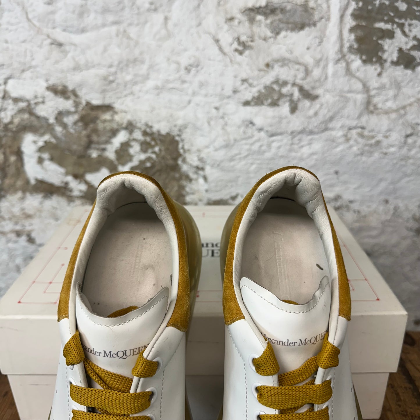 Alexander Mcqueen Mineral Yellow Tab White Sneaker Sz 10 (43)