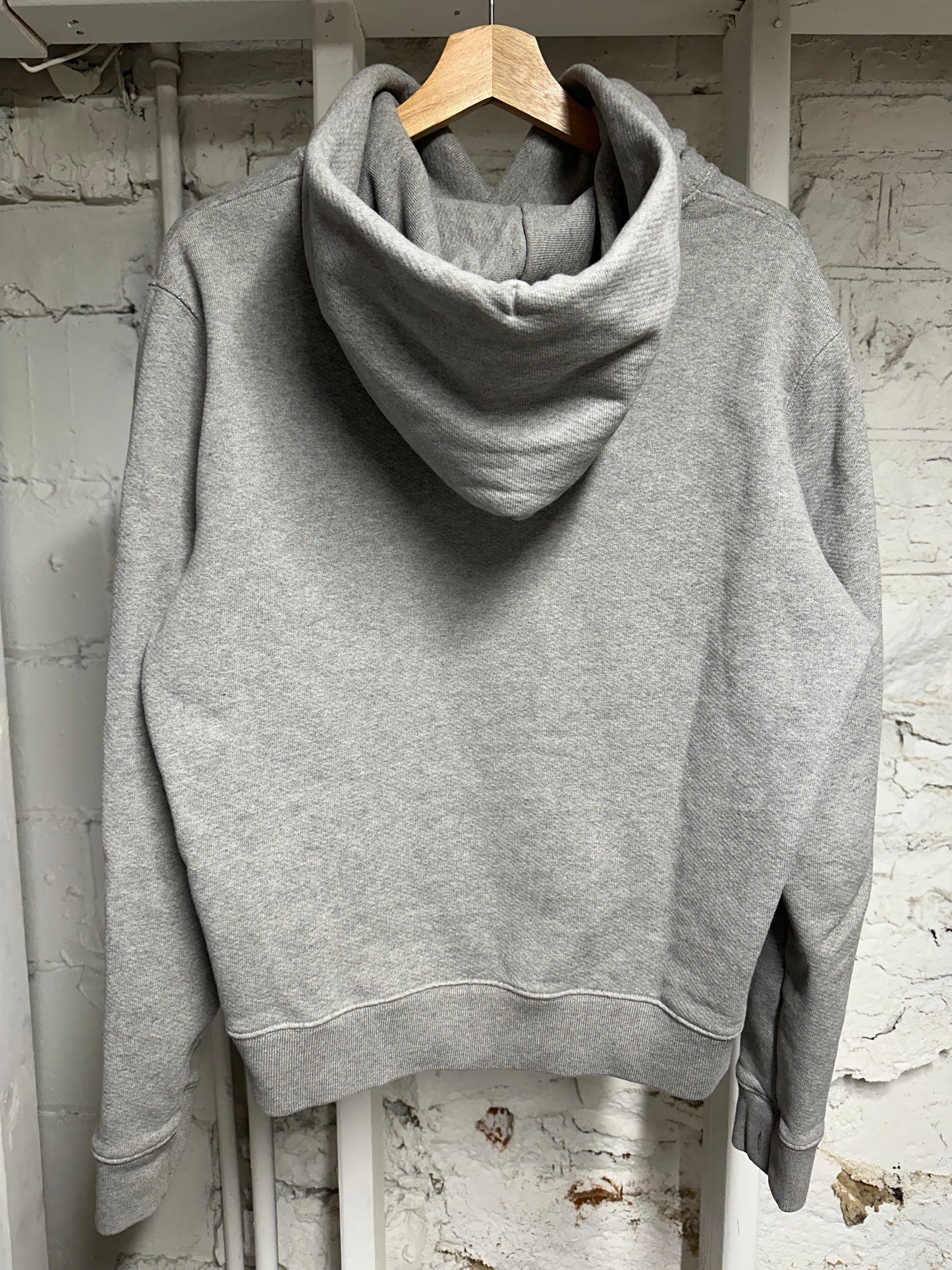 Off-White Grey Small Logo Hoodie Sz M