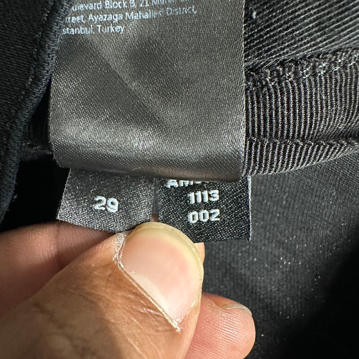Amiri MX1 Black Leather Black Denim Jeans Sz 29