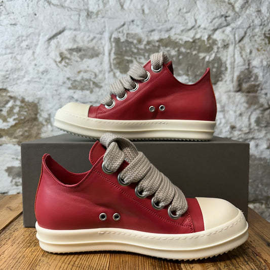 Rick Owens Jumbo Lace Carnelian Milk Sneaker Sz 7 (40) DS