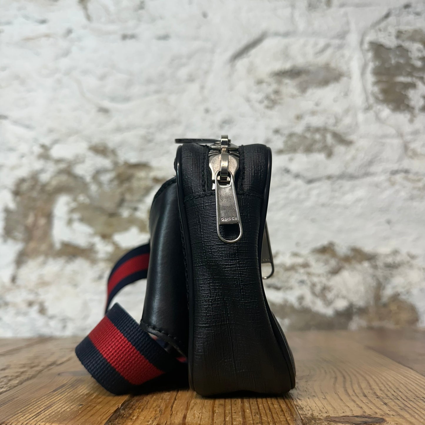 Gucci Black GG Supreme Waist Bag