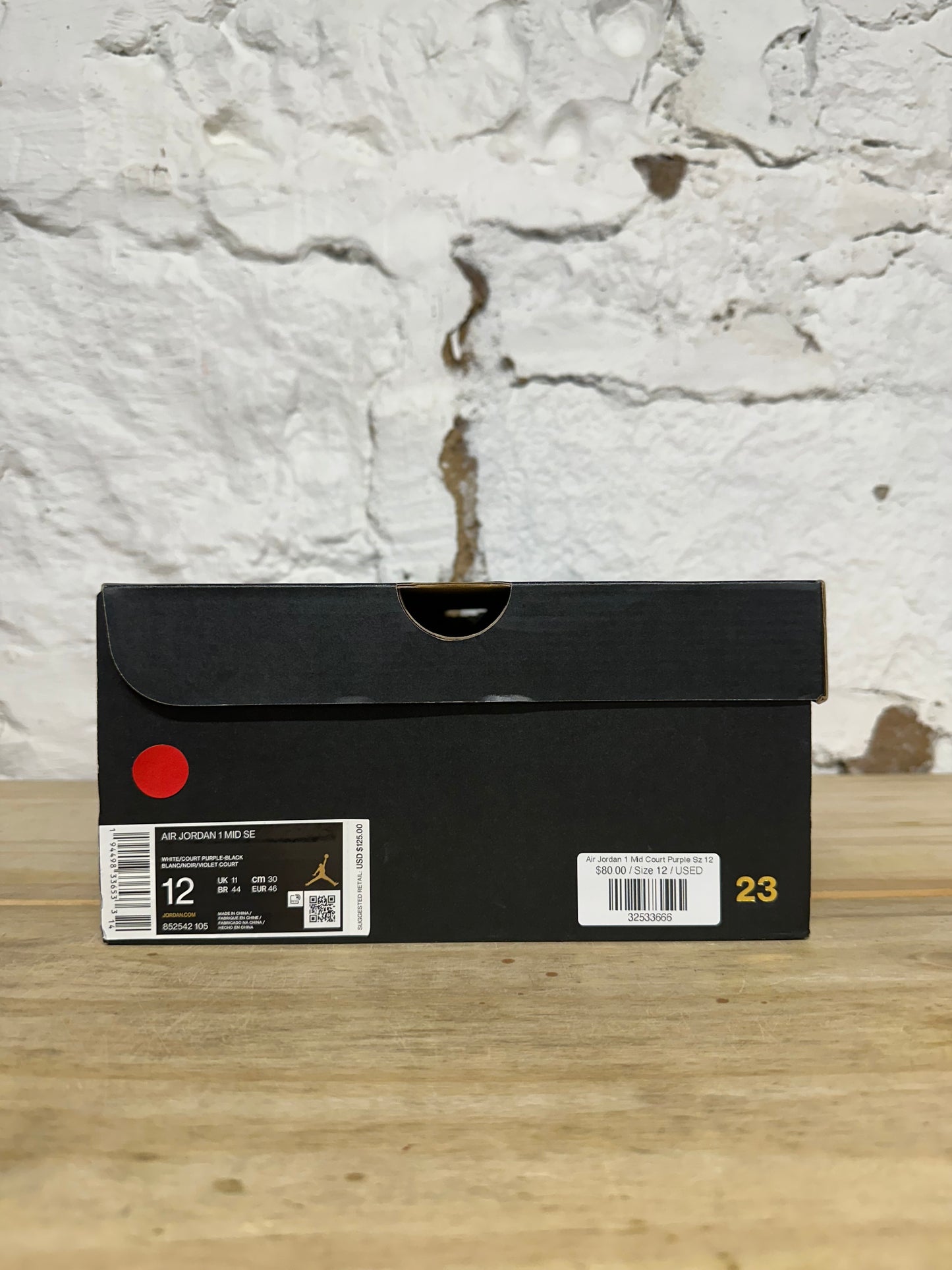 Air Jordan 1 Mid Court Purple Sz 12