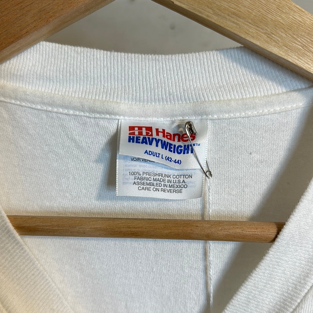 Green Lantern White Tee Sz L