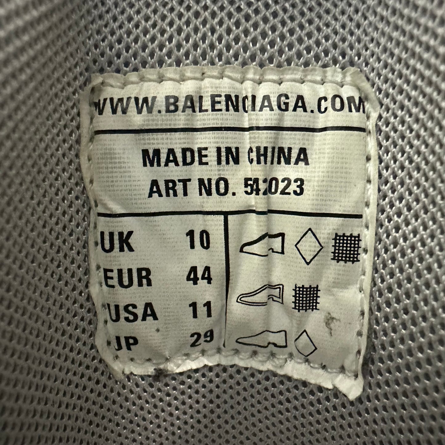 Balenciaga Track Runner Silver Sneaker Sz 11 (44)