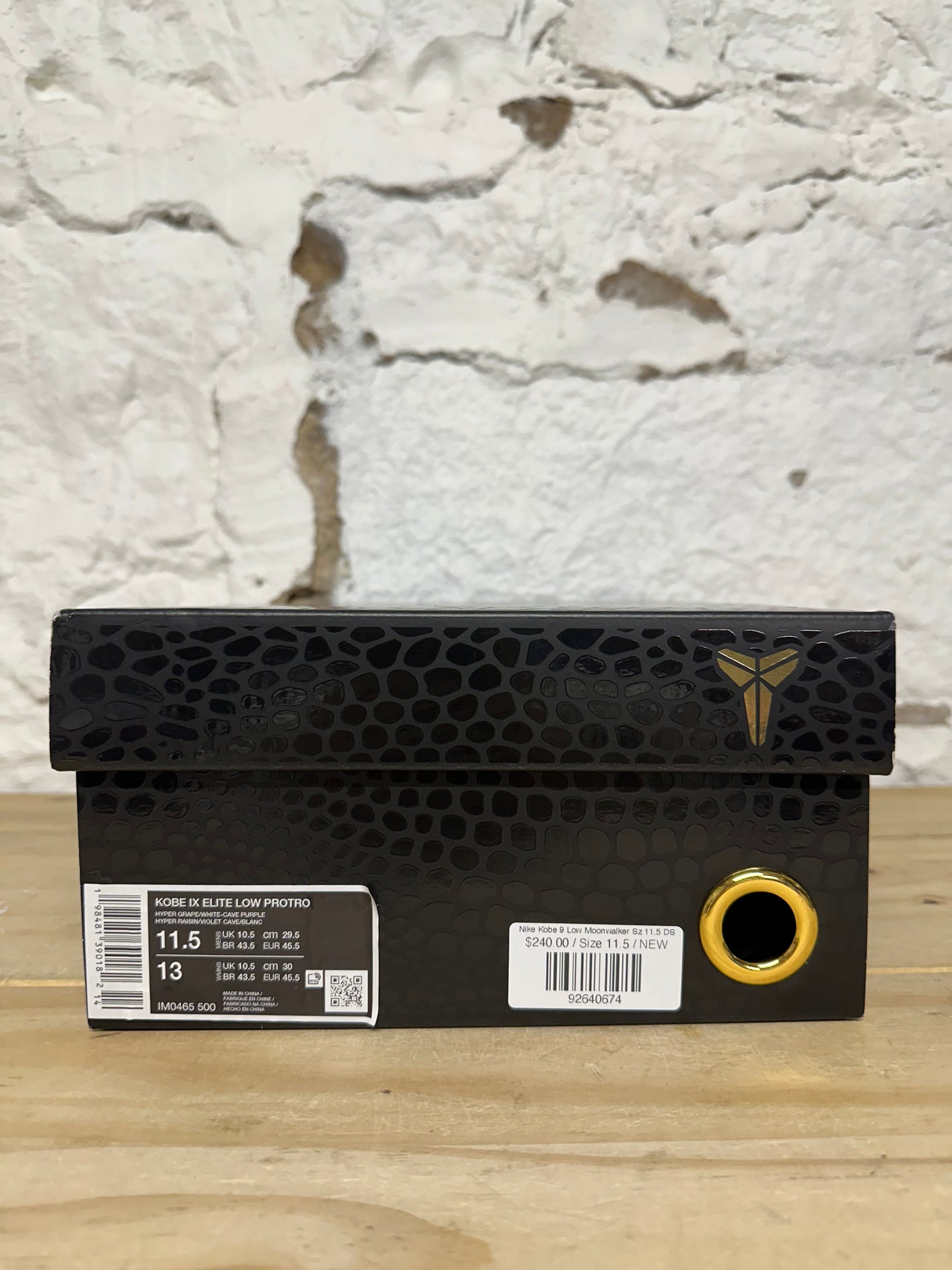 Nike Kobe 9 Low Moonwalker Sz 11.5 DS