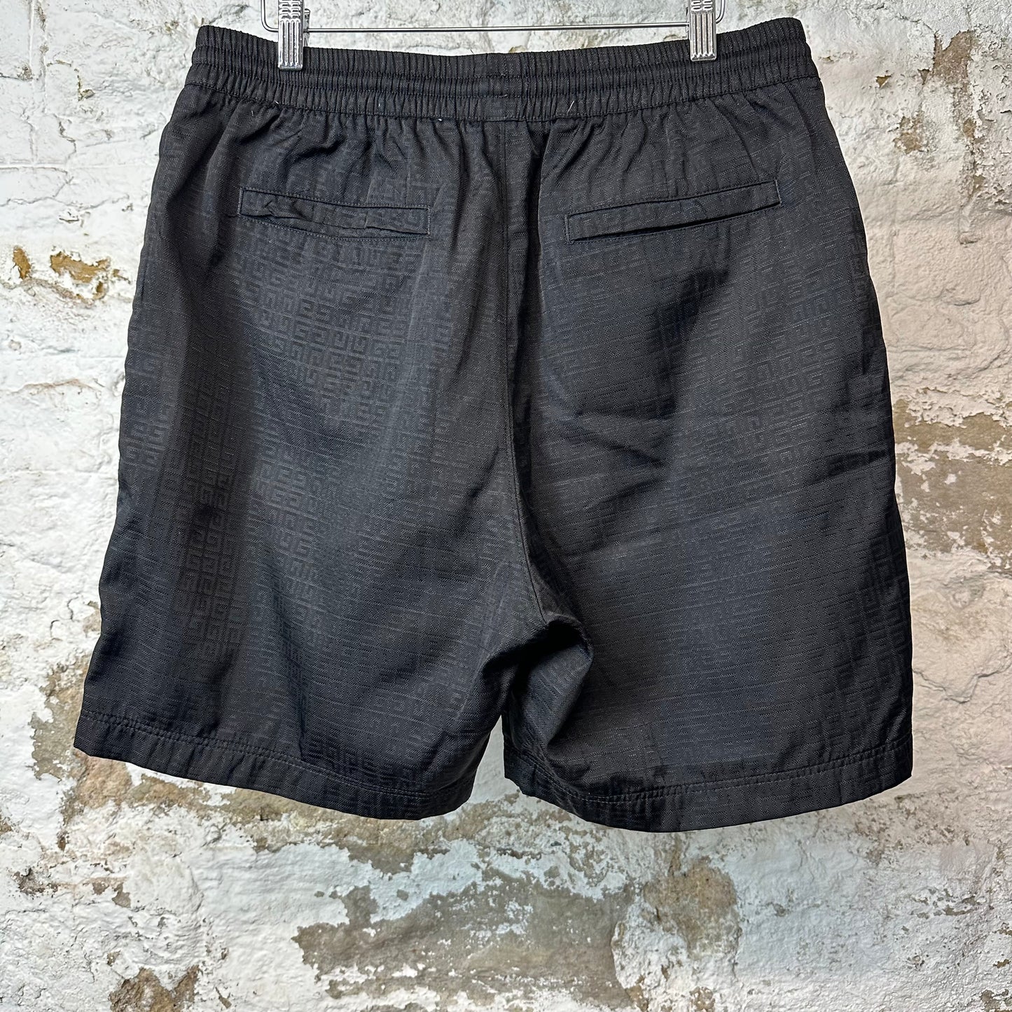 Givenchy Black Monogram Nylon Shorts Sz L (50)