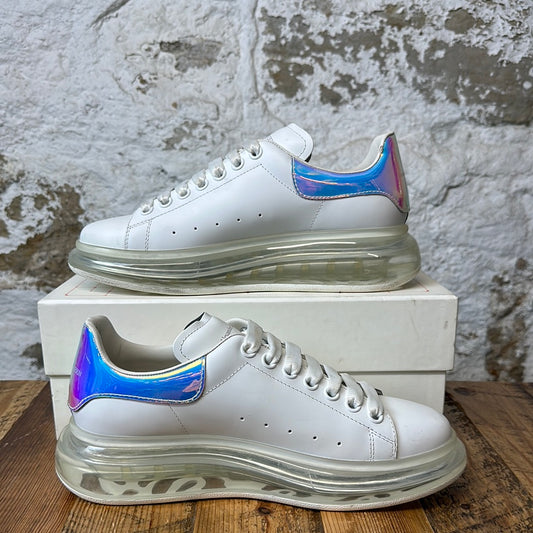 Alexander Mcqueen Iridescent Tab White Sneaker Sz 7 (40)