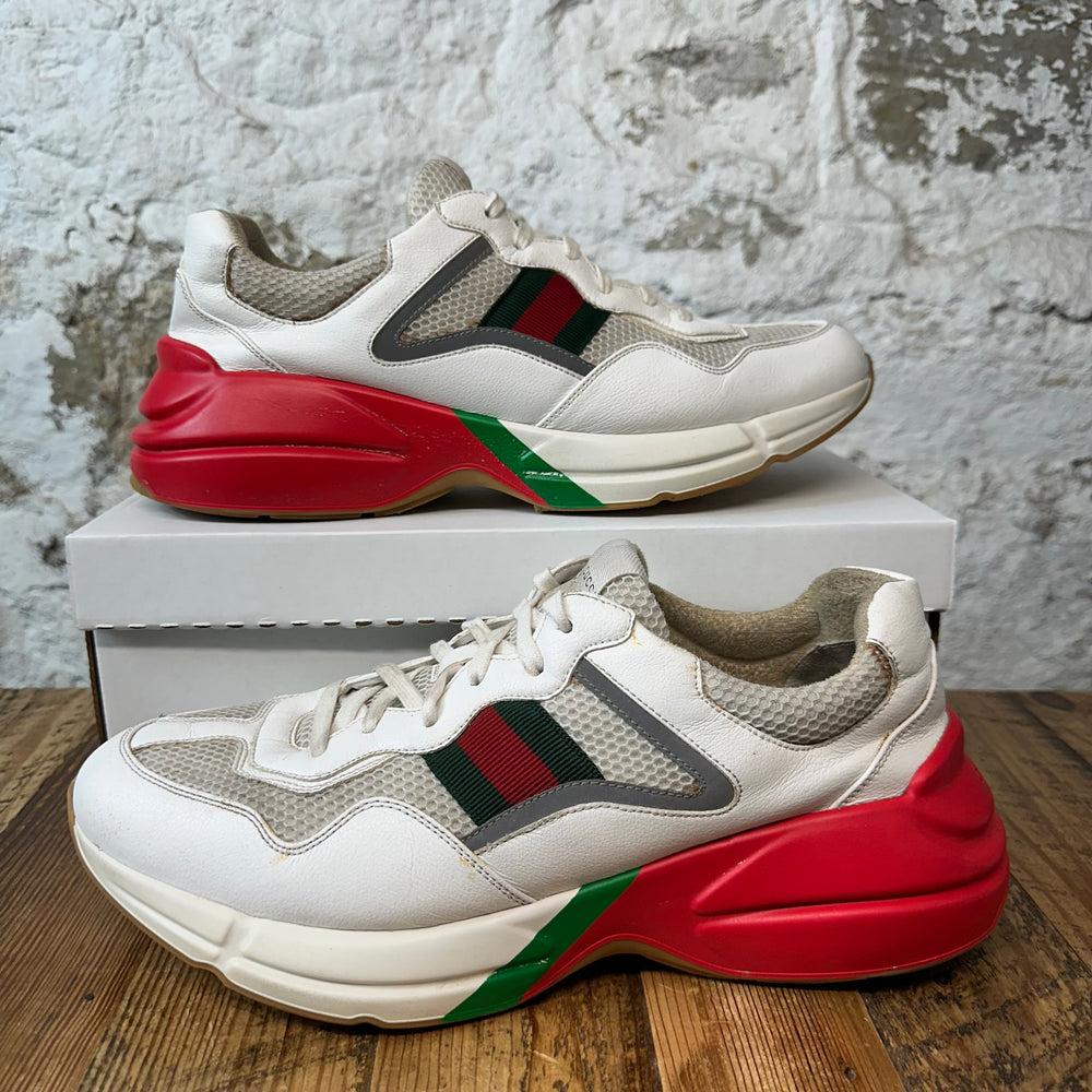 Gucci Rython White Red Sneaker Sz 12 No Box