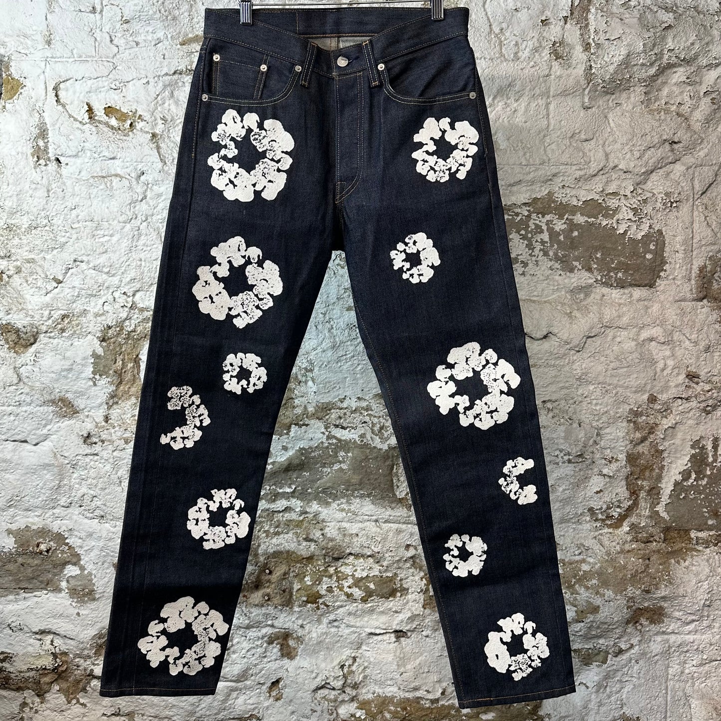 Denim Tears White CW Dark Blue Selvedge Denim Jeans Sz 30