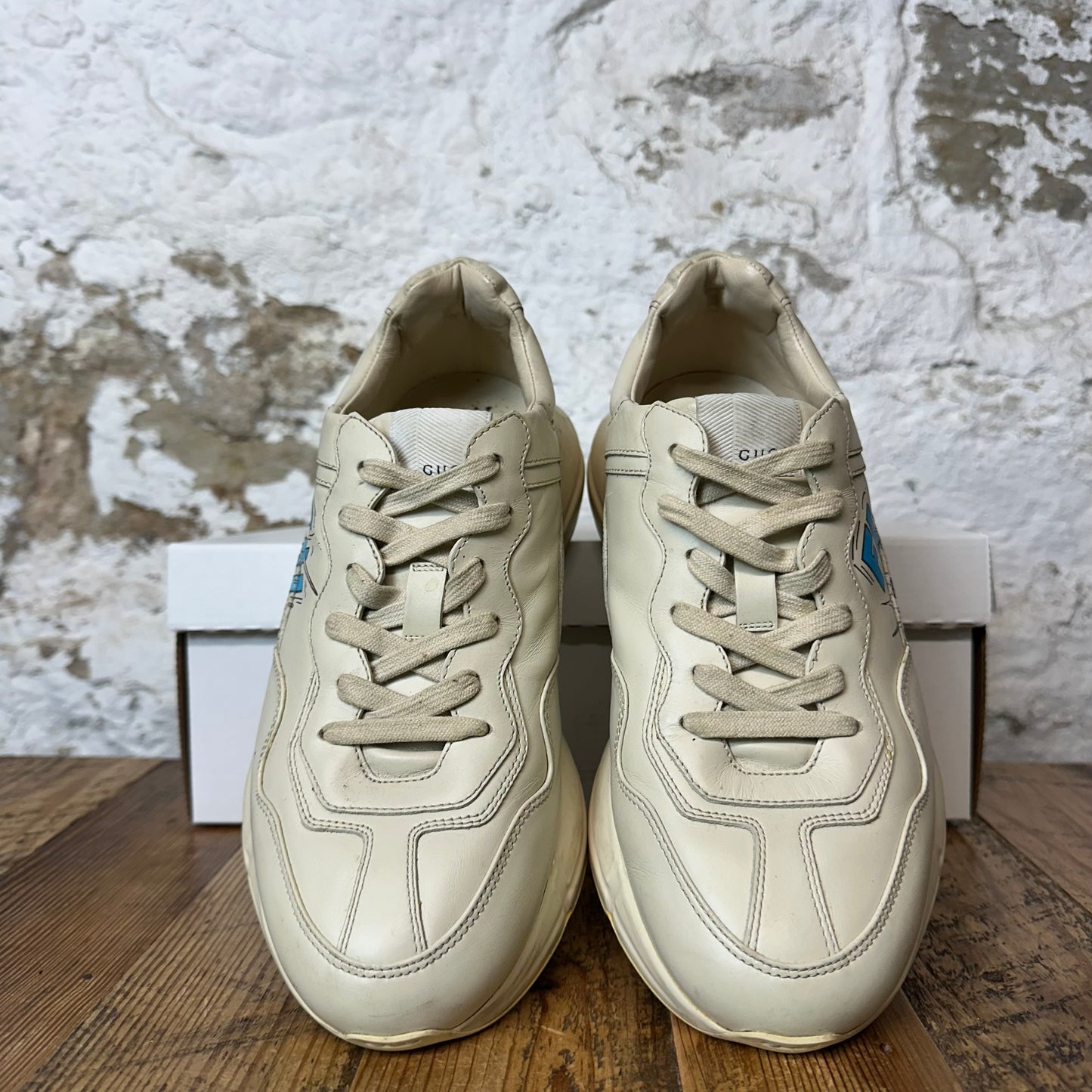Gucci Rython Donald Flash Cream Sneaker Sz 6 No Box