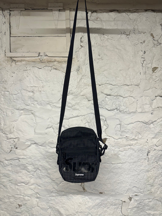 Supreme Checkered Black Side Bag