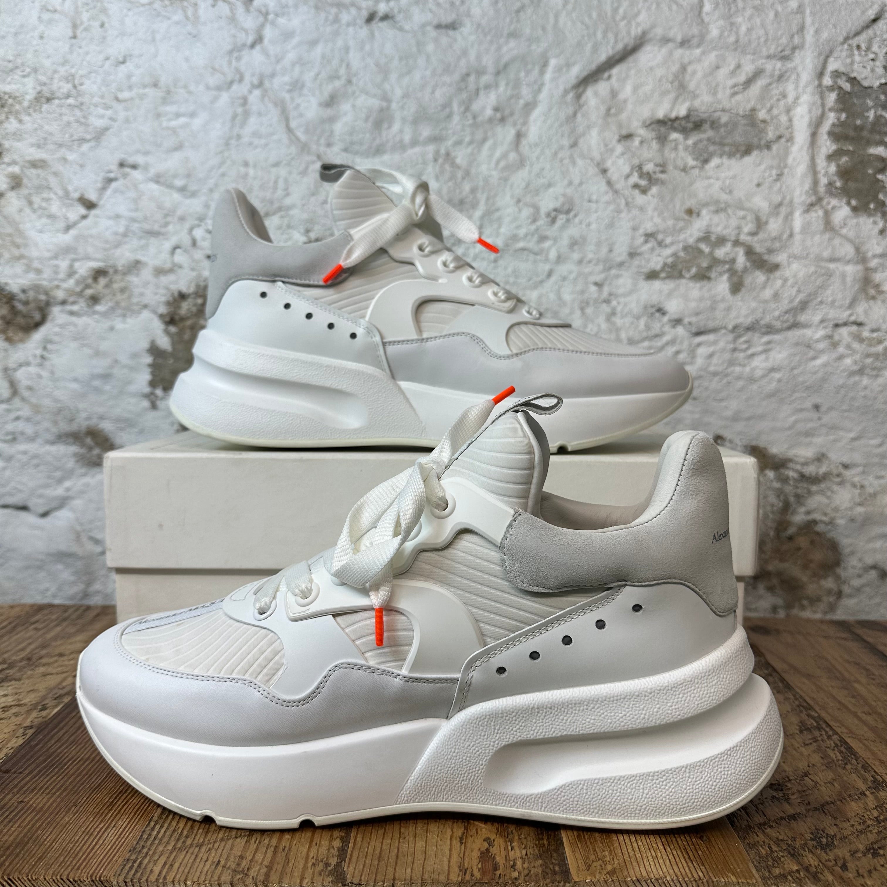 Alexander Mcqueen Triple White Nappa Joey Sneaker Sz 10 (43)