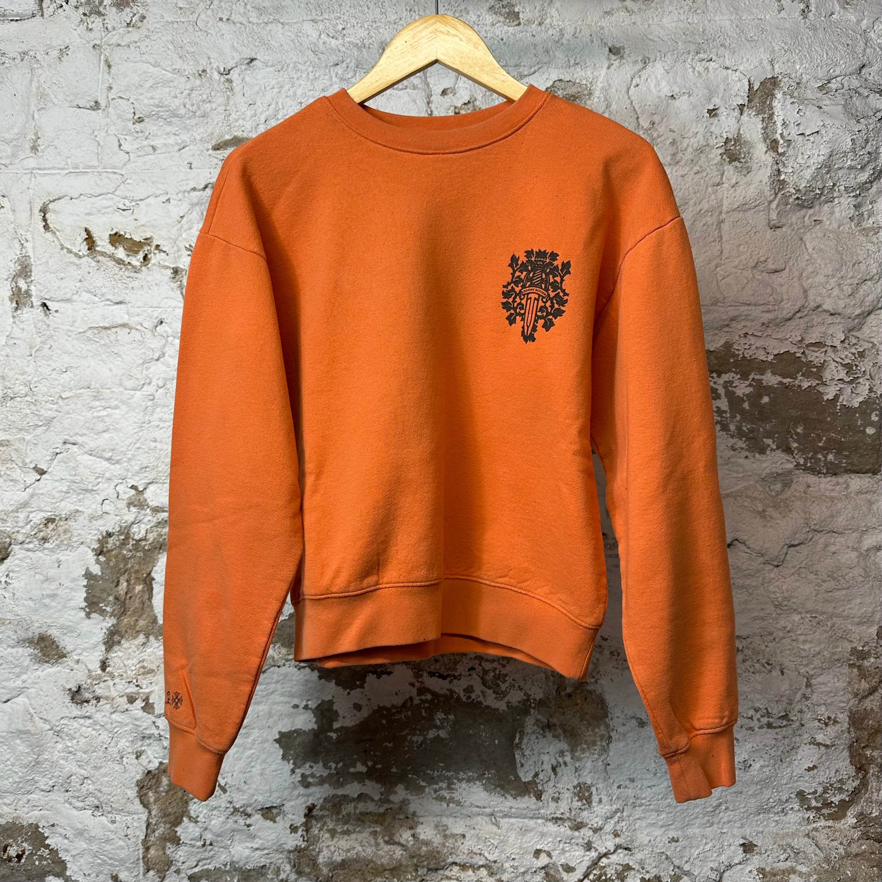 Chrome Hearts Matty Boy Dagger Crewneck Orange Sz S