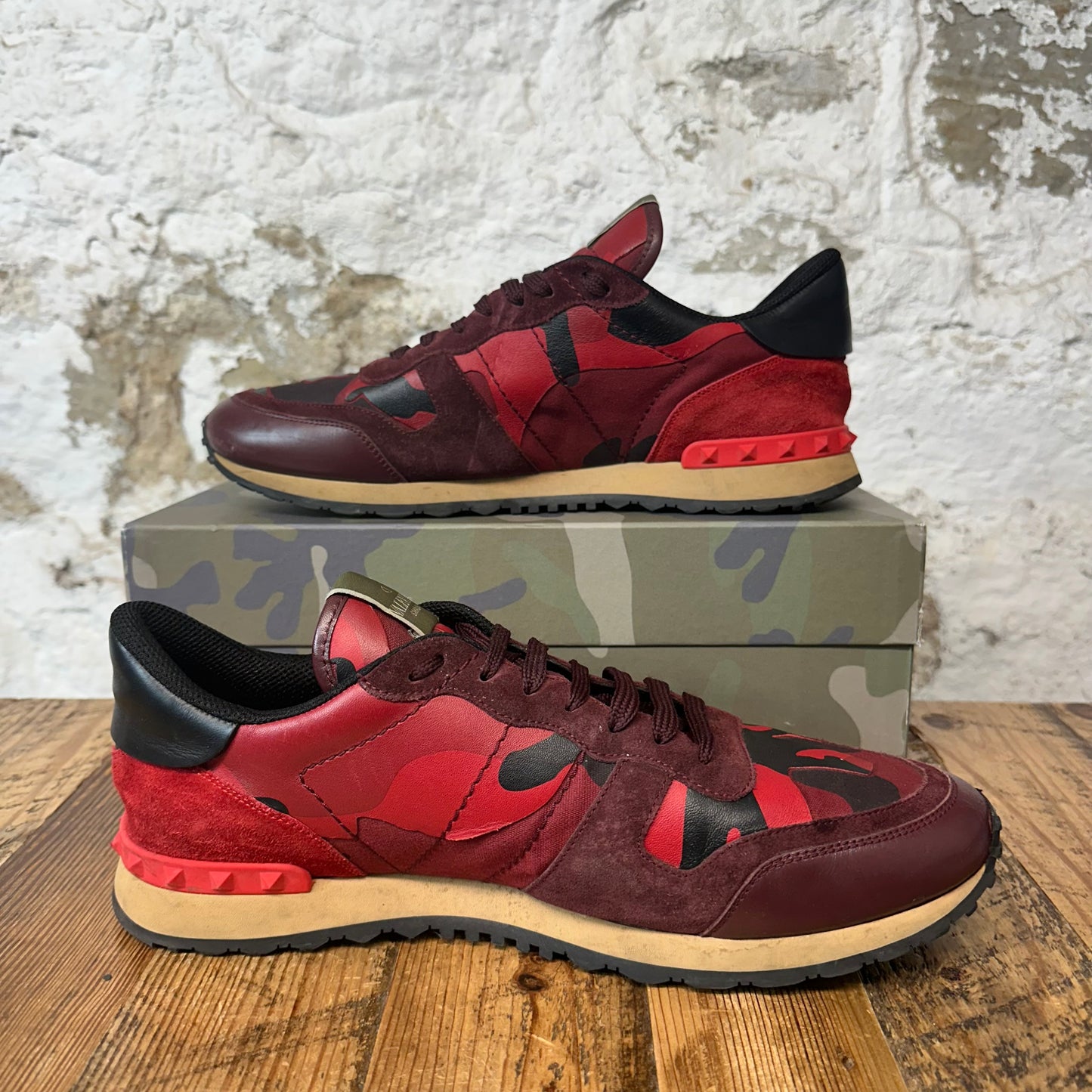 Valentino Red Camo Rock Runner Sneaker Sz 13 (46)
