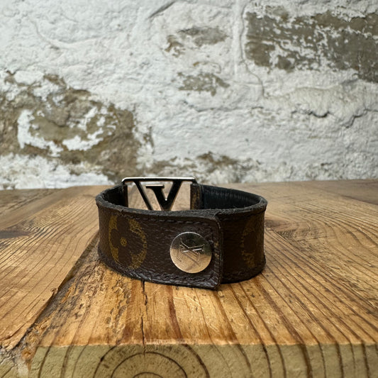 Louis Vuitton Brown Monogram Hockenheim Bracelet Sz (21)