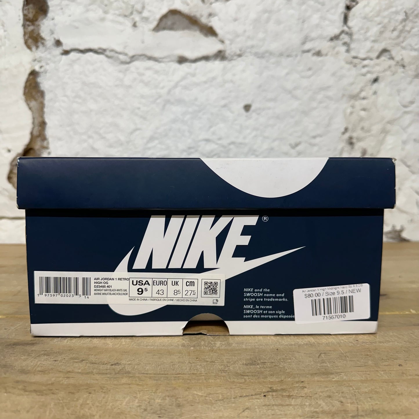 Air Jordan 1 High Midnight Navy Sz 9.5 DS