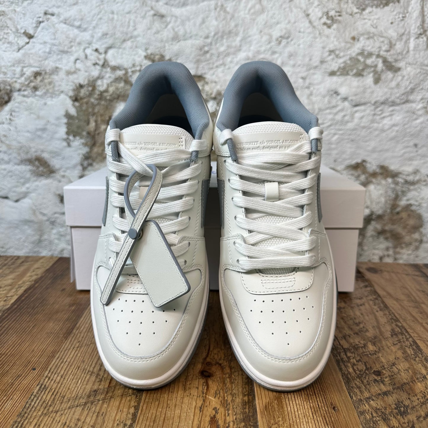 Off White Out Of Office Gray White Sneaker Sz 7 (40) DS